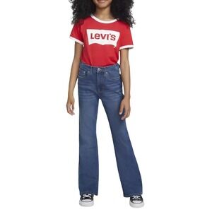 Levi's Girl's 726 Flare Stretch Blue Denim Jeans Size 6